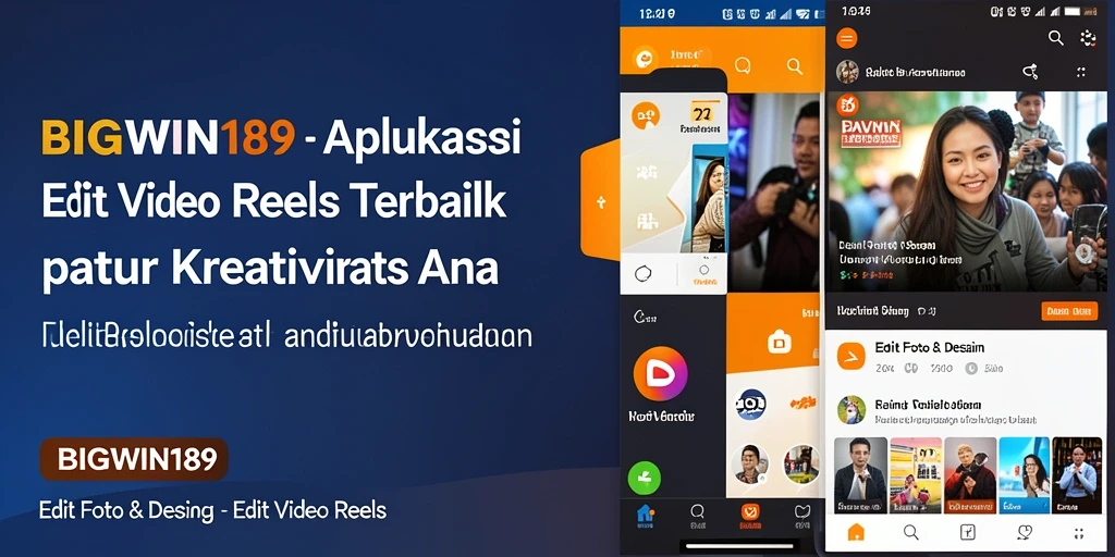 Antarmuka intuitif BIGWIN189 untuk mengedit video reels.