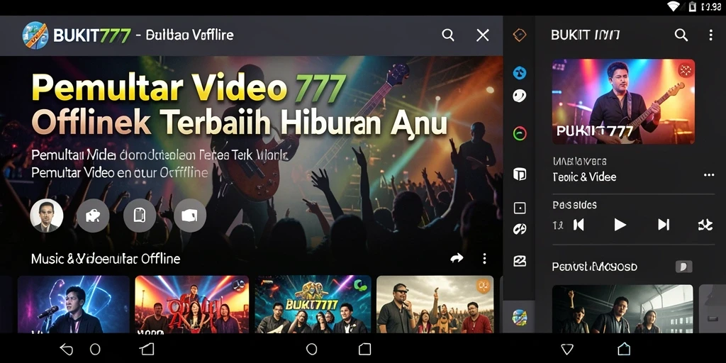 Tampilan antarmuka BUKIT777 yang user-friendly untuk pemutar video offline.