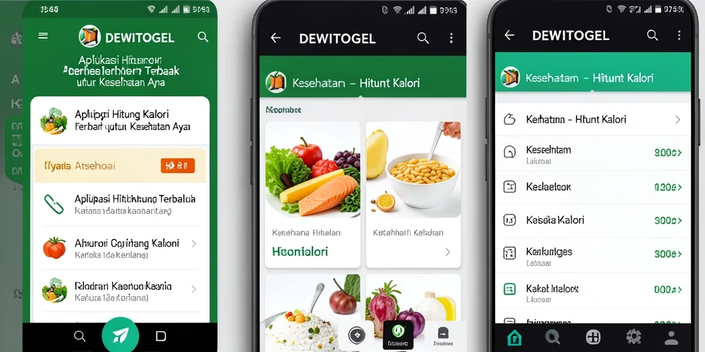Tampilan antarmuka DEWITOGEL yang user-friendly untuk menghitung kalori.