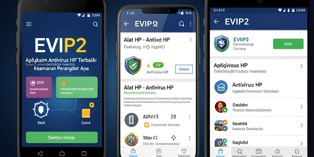Tampilan antarmuka utama EVIP2 yang sederhana dan fungsional.