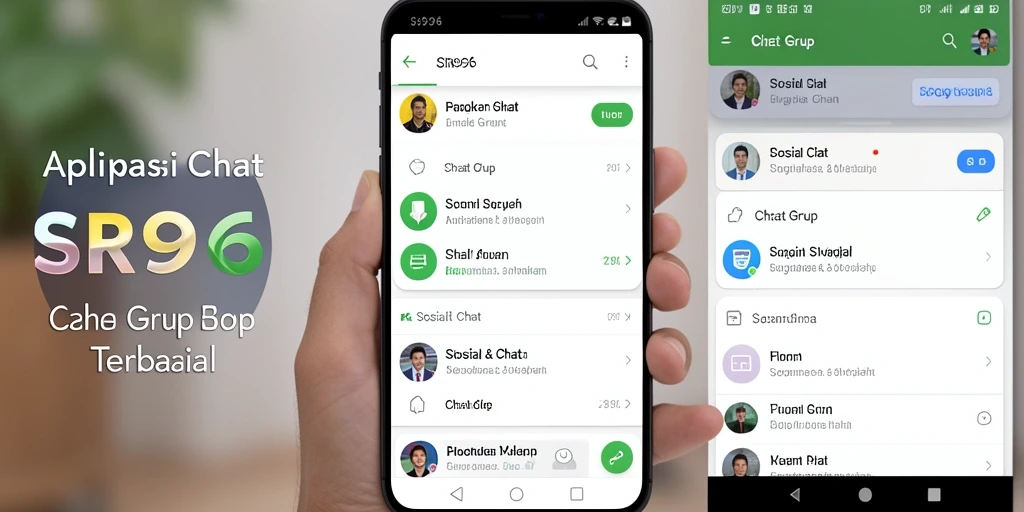 Screenshot SR996 menampilkan antarmuka grup chat yang interaktif dan mudah digunakan.