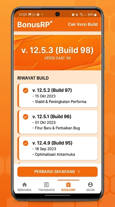 Riwayat Versi Terbaru bonusrp untuk Pengguna Android